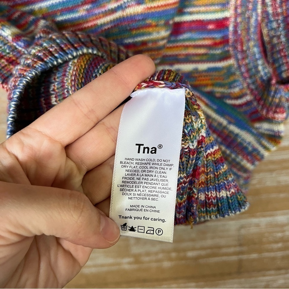 TNA Aritzia The Marcy Vest Multicolor Marled Preppy Career Classic Womens XS - Picture 6 of 9
